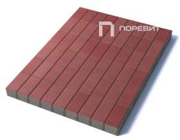 Тротуарная плитка Прямоугольник 200х100х60 мм, Красный (ПОД ЗАКАЗ)