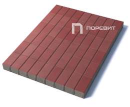 Тротуарная плитка Прямоугольник 200х100х80 мм, Красный (ПОД ЗАКАЗ)