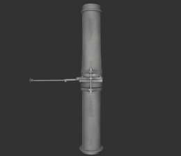 Чугунный шиберный модуль (труба+шибер м/м+ труба) 130/1000