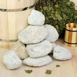 Камень для бани Талькохлорит галтованный (коробка 20 кг) 