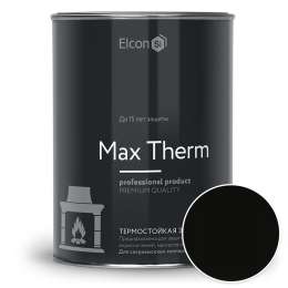 Эмаль термостойкая Elcon черная до 1000*С, 0,8 кг.